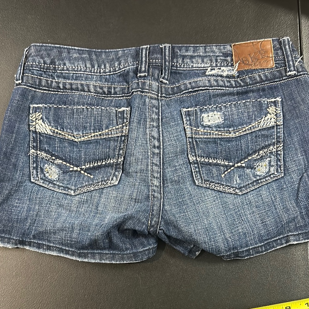 BKE Blue Jean Shorts Distressed Denim